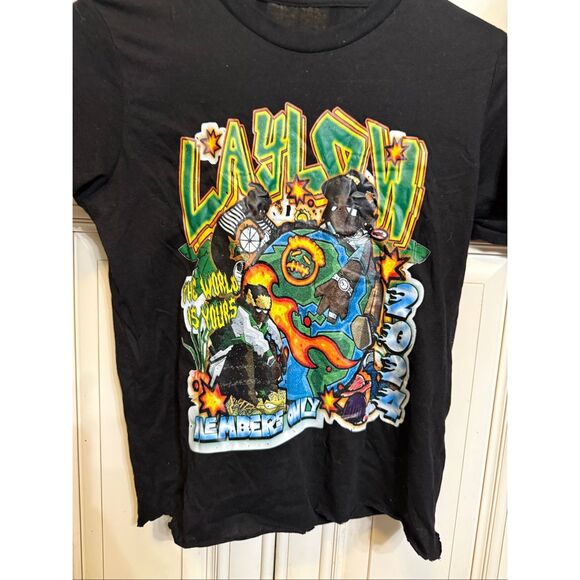 Members Only Men's LayLow Short Sleeve Graphic T-shirt Black Small - Picture 3 of 4